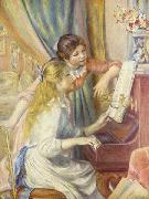 Pierre-Auguste Renoir Zwei Madchen am Klavier oil painting reproduction